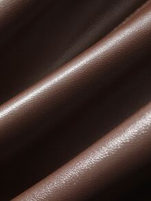 Wynsel Women's Solid Color PU Leather Elegant Fashion Spaghetti Strap Dress - Brown - View 9