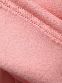 DAZY Infant/Toddler (Girl) Collared Long Sleeve Autumn/Winter Korean Style Colorblock Sweatshirt Set - Pink - View 7