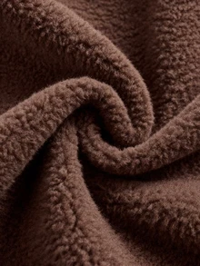 DAZY Setelan Sweatshirt Pullover Pria Motif Musim Gugur/Dingin dengan Bordir Huruf dan Resleting Setengah Terbuka, Dilengkapi Celana Olahraga, Terbuat dari Kain Fleece, Bordir Huruf, dan Celana Olahraga. - Coklat - View 8