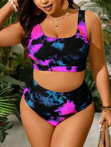 SHEIN Swim Curve 大码比基尼套装 - 彩色 - 查看 5