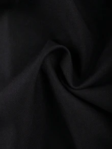 Franclia 大码休闲通勤纯色前扣背心裙套装办公室上衣女士燕尾服连衣裙女士黑色套装女士黑色背心 - 黑色 - 查看 6