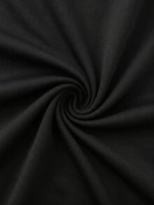 STEELVANCE 男士字母印花抽繩腰帶口袋抓絨內裡休閒運動長褲 - 黑色 - 查看 7
