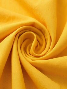 BamGlimmer Women's Solid Color Elastic Waist Fashion Casual Loose Versatile Long Pants Vacation Soft Mustard Yellow Autumn Vacation - Yellow - View 6