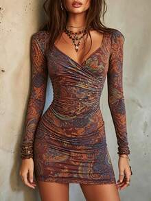 Trelyra Spring, Summer, Autumn, And Winter Dresses, National Day Dresses, Mexican Dresses, Disco Dresses, Country Style Dresses Women's Western Style Dresses - Red - View 4