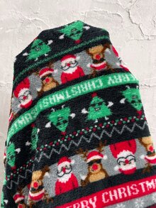 SHEIN Maternity Christmas Print Top And Pants Lounge Set 2pcs Deer Winter Coat Christmas Fall - Multicolor - View 7