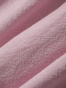 DAZY 女童翻領單排扣長袖純色襯衫 秋季 - 粉色 - 查看 3