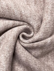 Nubod Plus Size High Neck Loose Fit Drop Shoulder Slouchy Pentagonal Jacquard Flattering Drop Shoulder Pullover Sweater Winter - Khaki - View 11