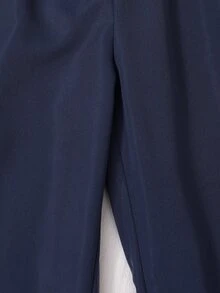 SHEIN Tween Girls Winter Outfits 3pcs/Set Blue White Navy Blue Long Sleeve Digital Print Shirt Long Pants Camisole Outings Casual 80s School Off Campus - Blue - View 9
