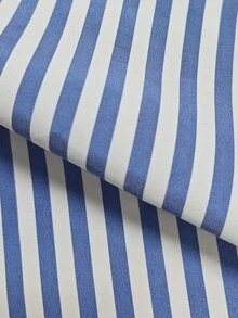 SHEIN Women's Striped Collared New Chinese Style Frog Button Puff Long Sleeve Blouse White Blue Modified Cheongsam Style Daily Commute Slimming Colorblock - Blue and White - View 9