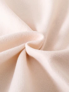 SHEIN 女童優雅羊毛披肩斗篷，時尚秋冬戶外披風 - 米色 - 查看 8