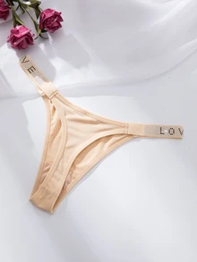 Wedaily 8pcs/Set Luxury Rhinestone Decorated Women's Panties, Comfortable & Romantic Thong - Multicolor - View 7