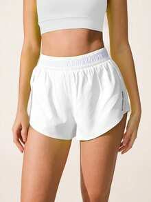 Velisys Velisys Casual Baggy Versatile Black Waistband Patchwork Mesh Slim Fit Flattering With Storage Pockets Sports Shorts Gym Jogging White Fall - Multicolor - View 6