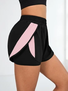 Eassivo Eassivo Women's Casual 2 In 1 Contrast Color Shorts With PocketsWomen Sweat Short, Gym Short, Biker Short - Multicolor - View 6