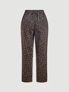 SHEIN Quần jeans nữ ống đứng cạp giấy mùa hè - Nhiều màu - Xem 4