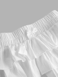 Maija Kids Maija Kids Tween Girls Casual Fashion Solid Color Skirt Shorts - White - View 5