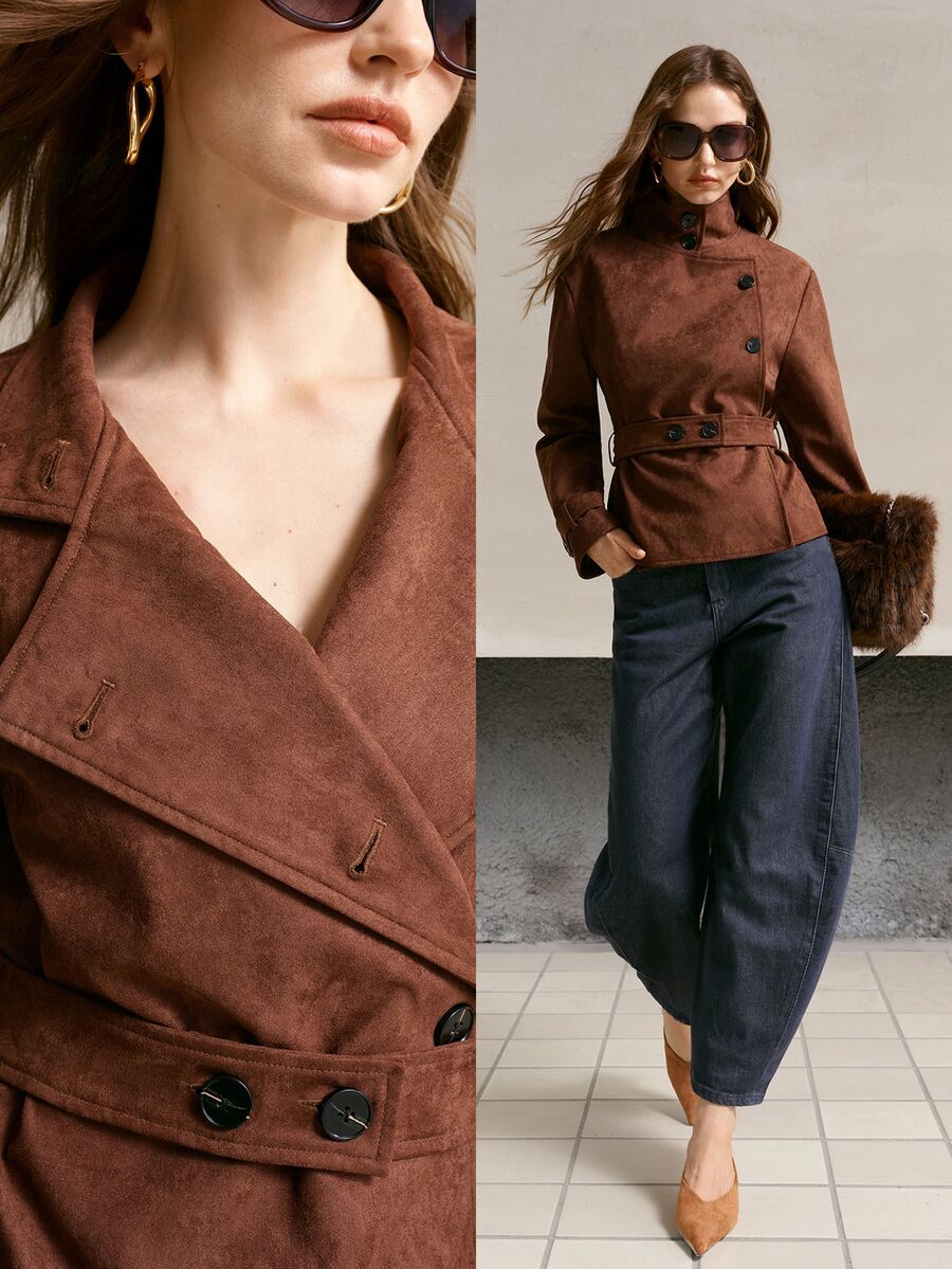MOTF PREMIUM WOMEN TRENCH COATS RUST BROWN - Coffee Brown - View 1