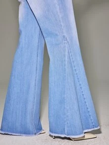 Anewsta Essential Modernt och trendigt tvättat blå jeans för alla säsonger, avslappnade och mångsidiga för pendling, med små designade hårdvarudetaljer för kvinnor - Ljustvätt - Visa 6