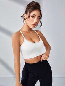 Eassivo Eassivo Crisscross Back Sports Bra - White - View 8
