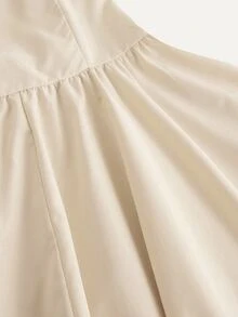 SHEIN MOD Pink Romantic Backless Bowknot Dress, Suitable For Dates, Parties, Holidays, Tea Parties, Birthday Occasions - Beige - View 6