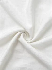 Trelyra 法式復古休閒梭織粉色襯衫洋裝，POLO短袖長洋裝，優雅女款夏日洋裝，夏季穿搭，秋季新款女裝 - 白色 - 查看 4