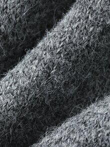 DAZY Áo len nữ tay dài họa tiết in mùa đông - Xám - Xem 10
