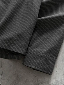 AXEPEAK 男士條紋字母刺繡圖案長袖襯衫與長褲休閒日常套裝 - 彩色 - 查看 10
