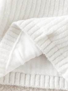 Baby Girl Young Girl Autumn/Winter Sweater Knit Pullover New Arrival. Unique Design, High Neck, Suitable For Festivals And Parties Like Halloween And Christmas, Also Perfect For Photoshoots, A Must-Have For Icons. - White - View 5