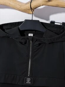 SHEIN طقم 2 قطعة للأولاد المراهقين - جاكيت بغطاء رأس وسحاب وبنطال برباط، أسلوب رياضي كاجوال للخريف/الشتاء - متعدد الألوان - مشاهدة 4