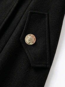GlowEve Jaket Luar Wanita Warna Polos Berlipit, Modis, Serbaguna untuk Sehari-hari - Hitam - View 3