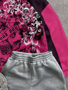 Attitoon Women's Fashion Floral Print Long Sleeve Sweatshirt Sweatshirt - Multicolor - View 4