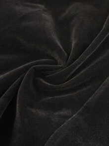 SHEIN 女款對比色休閒優雅通勤辦公晚餐旅行長袖西裝外套，黑色與金色，夏季 - 黑色 - 查看 5