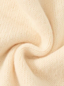 Tween Girl Autumn/Winter Fashion Five-Pointed Star Pattern Jacquard Khaki Knit Sweater Long Sleeve Shirt - Beige - View 8