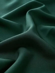 GlowEve Women's Dark Green Summer Casual French Office Everyday Color Block Metal Buckle Ruffle Sleeve A-Line Midi Dress Retro Teachers' Day Commute - Multicolor - View 6