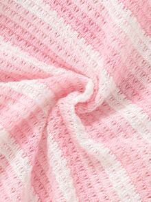 SHEIN Girls' Soft Textured Cable Knit Cardigan Jacket, Cute Elegant Sweet Princess Style, Versatile Fashion Outerwear For Spring Summer Autumn, Suitable For Daily Wear, Gatherings, Parties, Outings And School - Pink - View 7