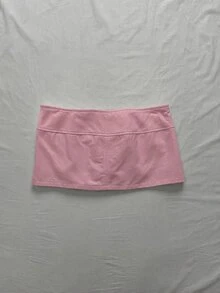 Attitoon 女款純色腰部穿孔扣環設計裙褲 - 粉色 - 查看 3