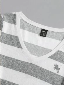 Teen Girls Casual Minimalist V-Neck Versatile Slim Fit Long Sleeve T-Shirt - Multicolor - View 4