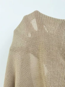 Swim SXY 2026春夏系列：新款斜領上衣配短褲－優雅度假風女款泳裝兩件套 - 卡其色 - 查看 6
