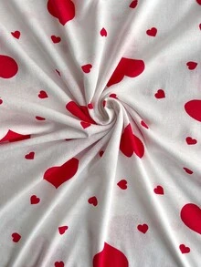 SHEIN Women Cute Heart Print Long Sleeve High Waist Comfy Pajama Set - Multicolor - View 5