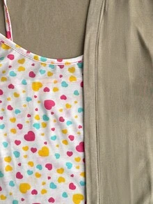 SHEIN طقم بيجامة نسائي 3 قطع متعدد الألوان ناعم الملمس مريح وكاجوال مع روب بأكمام طويلة وتوب كامي وبنطلون طويل بخصر عالي - متعدد الألوان - مشاهدة 6