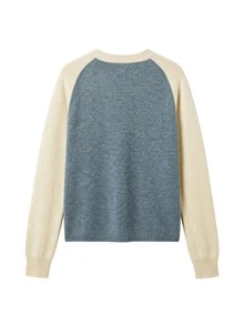 Nöista Ranglan Sleeve Knitwear Combined 2 Colors, Regular Fitting, Perfect For Basic Looks, Casual Outfits Fall/Winter Occacion, Layering, Everyday - Grey - View 9