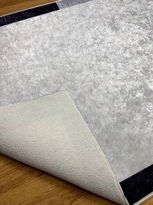 Digitally Printed Non-Slip Washable Runner And Area Rug Suitable For Living Room, Outdoor, Kitchen, Bedroom Carpet, Modern Design | Modern, Scandinavian, Bohemian And Classic Styles | 100% Polyester - Light Grey - View 3