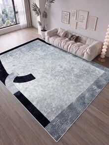 Digitally Printed Non-Slip Washable Runner And Area Rug Suitable For Living Room, Outdoor, Kitchen, Bedroom Carpet, Modern Design | Modern, Scandinavian, Bohemian And Classic Styles | 100% Polyester - Light Grey - View 9