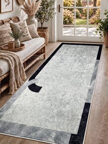 Digitally Printed Non-Slip Washable Runner And Area Rug Suitable For Living Room, Outdoor, Kitchen, Bedroom Carpet, Modern Design | Modern, Scandinavian, Bohemian And Classic Styles | 100% Polyester - Light Grey - View 11