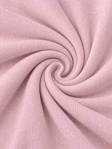 SHEIN Petite Women's Casual Everyday Office Commute Simple Solid Color Button Front Lightweight Cardigan Baby Pink Autumn - Baby Pink - View 8