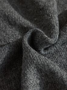 CLARA VERO Turtleneck Front Slit Palazzo Knit Set, Oversize Top, Street Or Casual, Center Slit, Wide Leg Pant - Grey - View 11