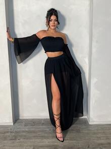 Dayanna Comas Trang phục hai mảnh dành cho phụ nữ mặc hàng ngày - màu đen - Xem 6