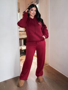 Dayanna Comas Áo sweatshirt nữ kiểu dáng thường ngày in hình quả anh đào, tay rớt. - Màu Đỏ Sâu - Xem 6