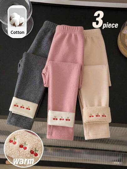 SHEIN 3PCS Young Girls Leggings Young Girl