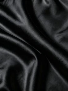 Selianne Damen eleganter plissierter Saum Bogen Blumen Jacquard Satin glänzender elastischer Bund unsichtbarer Reißverschluss A-Linie Rock, geeignet für tägliche Fahrten und Dates - Schwarz - Übersicht 7