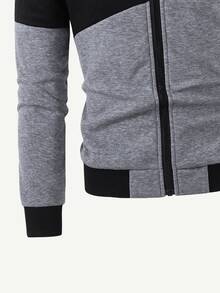 SHEIN Boys' Casual Thermal Lined Zip-Up Hoodie Jacket And Sweatpants 2 Pieces Set, Suitable For Daily Wear, Commuting, Sports, School And Other Occasions - Grey - View 7